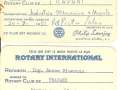 1951 RICEVUTO ROCCO ROTARY CLUB